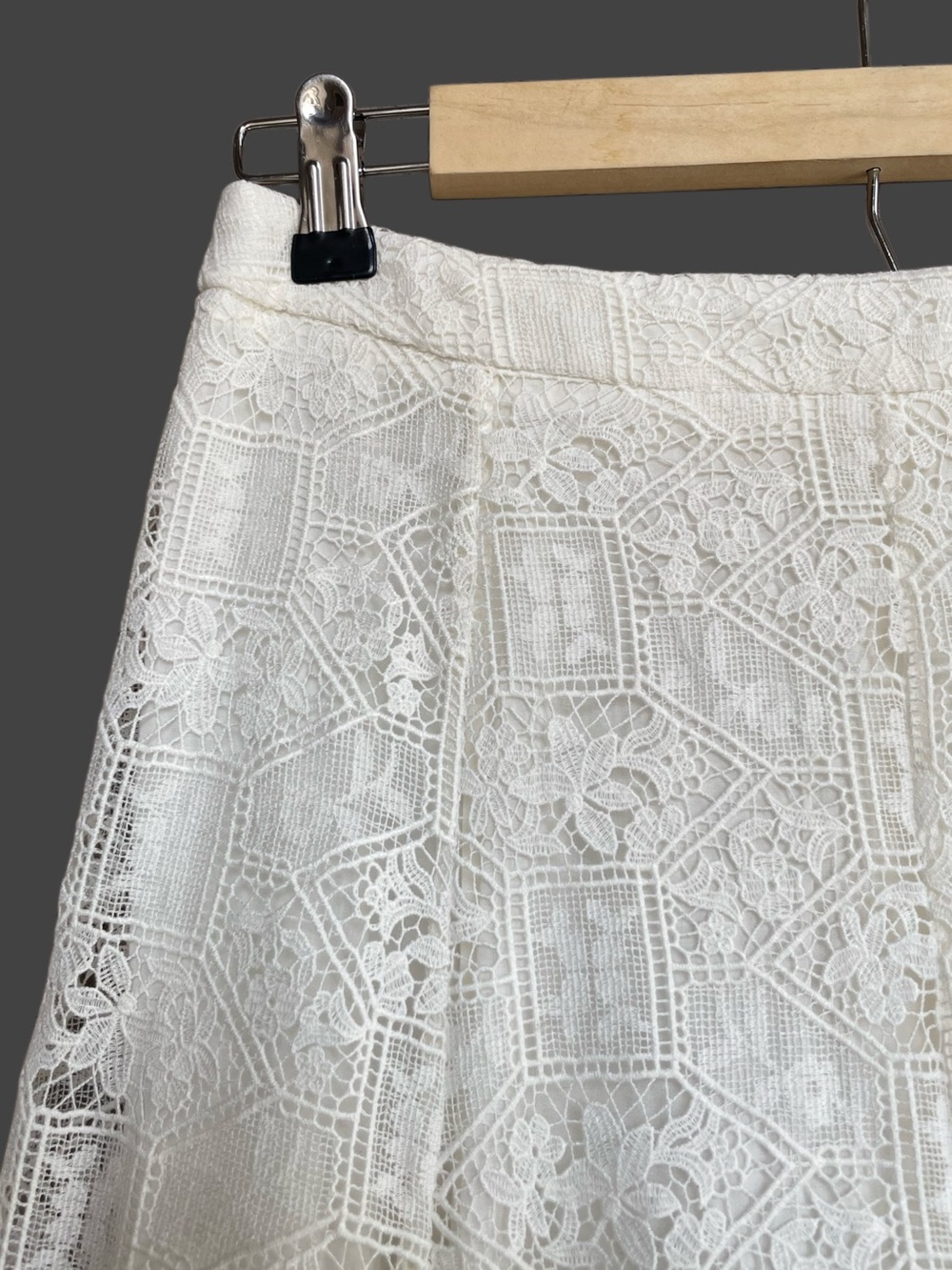 SEZANE White Ecru Flowy Embroidered Floral Lace Maxi Skirt Aglae Skirt - Picture 10 of 17